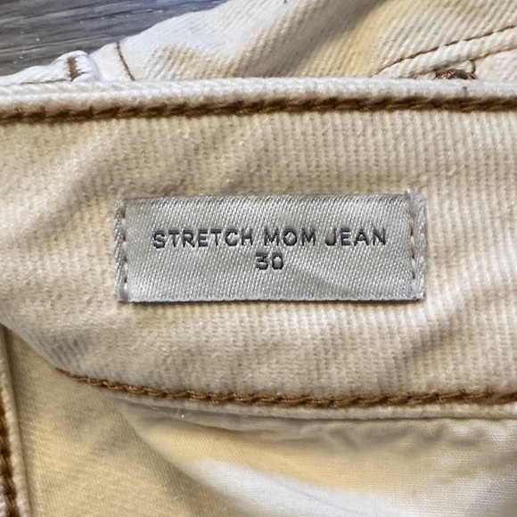 PACSUN | Stretch Mom High Rise Cream Denim Straight Leg Pants - Picture 4 of 16